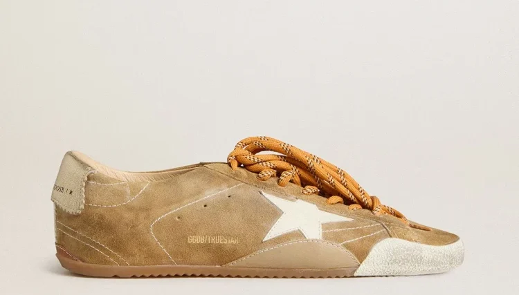 Кроссовки True-Star in Tobacco-Colored Suede With White Star and Platinum