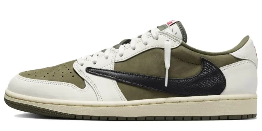 Кроссовки Travis Scott x Air Jordan 1 Low OG "Medium Olive"