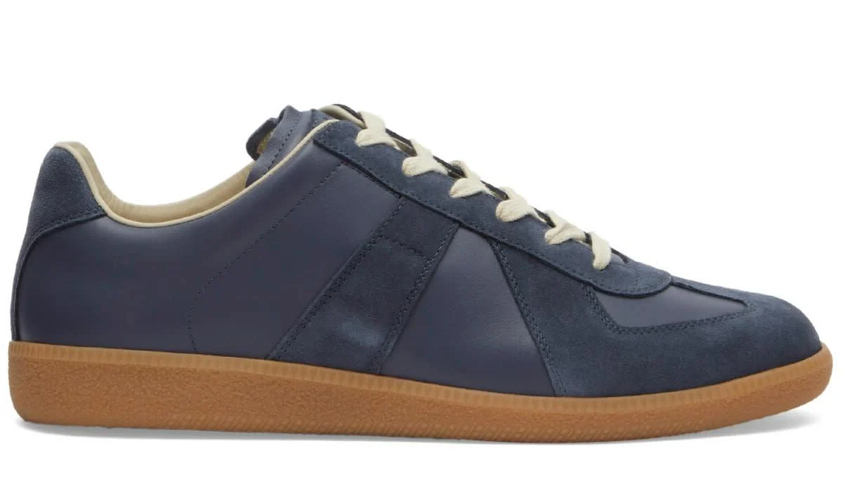 Maison Margiela Men's Classic Replica Sneakers in Pewter