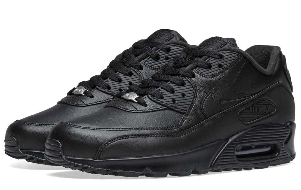 Кроссовки Nike Air Max 90 Черные Кожа