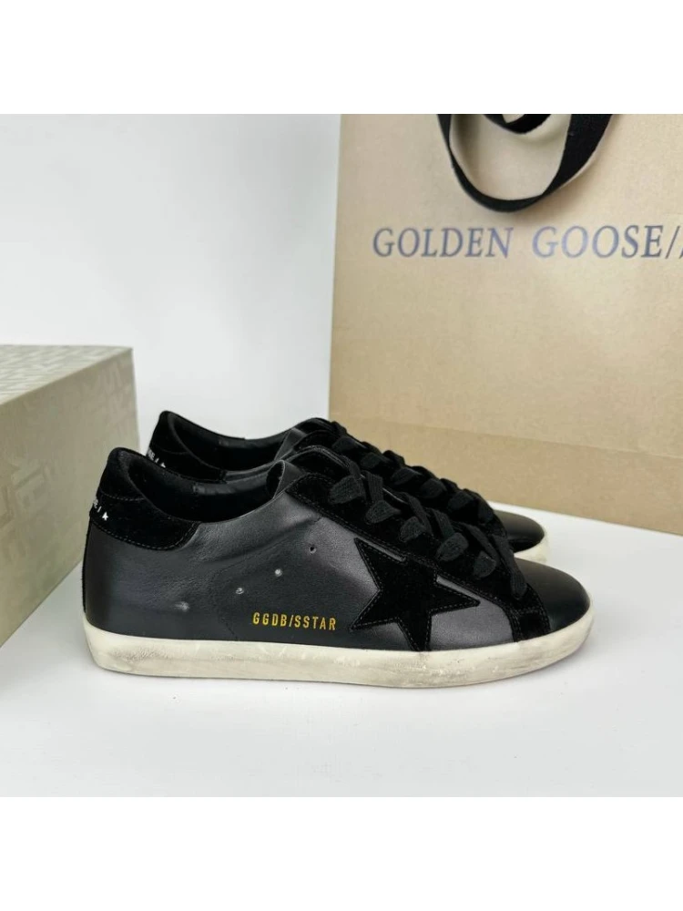 Кроссовки Golden Goos Super Star Black-suede star