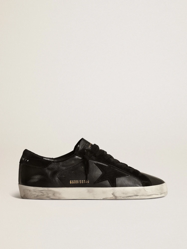 Кроссовки Golden Goos Super-Star in black nappa